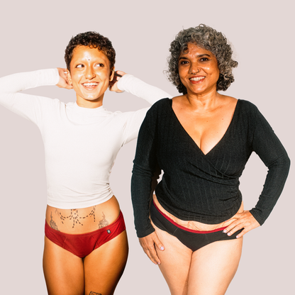 BacQup Period Underwear BlackR and Red (Combo of 2)