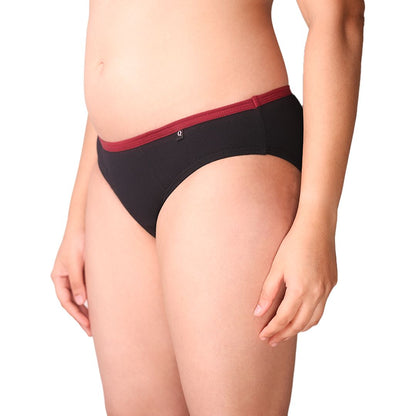 BacQup Period Underwear Black with Red