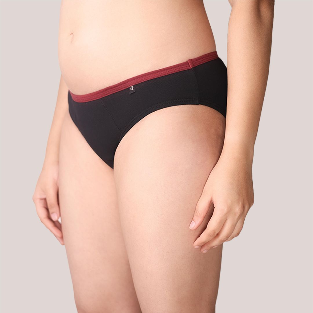 BacQup Period Underwear BlackR and Red (Combo of 2)
